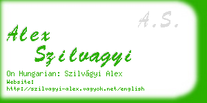alex szilvagyi business card