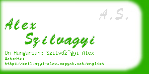 alex szilvagyi business card